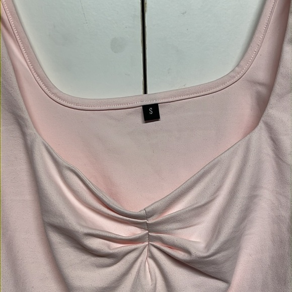 Trendy Queen Pink Fitted Ruched Tank Top - Picture 2 of 9